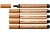 Utensilien zum Schreiben und Zeichnen - STABILO Pen 68 MAX - Fibre-tip Pen with Thick Chisel Tip - Dark Ocher - 768/89