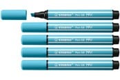 Schule - STABILO Pen 68 MAX - Felt-tip pen with thick chisel tip - azure blue - 768/57