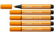 Utensilien zum Schreiben und Zeichnen - STABILO Pen 68 MAX - Fibre-tip Pen with Thick Chisel Tip - Orange - 768/54