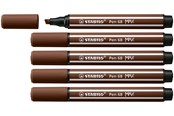 Utensilien zum Schreiben und Zeichnen - STABILO Pen 68 MAX - Fibre-tip Pen with Thick Chisel Tip - Brown - 768/45
