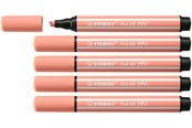 Utensilien zum Schreiben und Zeichnen - STABILO Pen 68 MAX - Fibre-tip Pen with Thick Chisel Tip - Apricot - 768/26