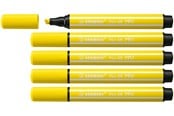 Schule - STABILO Pen 68 MAX - Felt-tip pen with thick chisel tip - lemon yellow - 768/24