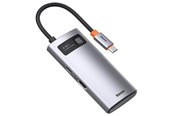 USB-Hubs - Baseus Hub 4in1 Metal Gleam Series USB-C to USB 3.0 + USB 2.0 + HDMI + USB-C PD USB-Hubs - USB 3.0 - 4 - Grau - CAHUB-CY0G