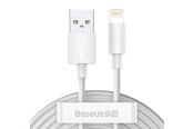 USB Kabel - Baseus Simple Wisdom Data Cable Kit USB to Lightning 2.4A (2PCS/Set）1.5m White - TZCALZJ-02