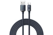 USB Kabel - Baseus Crystal Shine cable USB to USB-C 100W 2m (black) - CAJY000501