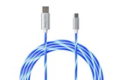 Gaming Zubehör - Oniverse USB-A USB-C LED Fast Charging Cable 2 m - Wired Charging cable for wireless game controller - ONICAB1-TYPEC2-WHT