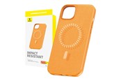 Handys - Cover & Cases - Baseus Magnetic Phone Case for iPhone 15 Plus  Fauxther Series (Orange) - P60157305713-02