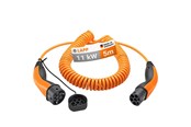 Aufladen von Elektroautos - LAPP Type 2 Spiral Charging Cable, up to 11 kW, 5 m, orange - 4064727470184