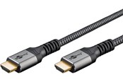 Display Kabel - Pro HDMI 2.1 Sleeved - 0.5m - Schwarz - HDMI2.1SL05