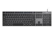Tastaturen - Deltaco Wired slim office keyboard low-profile aluminum - Englisch (US) - TB-801-US