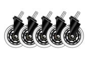 Gaming Stühle - Deltaco 3" Universal Rubber Caster - Schwarz - GAM-157