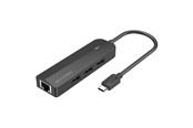 USB-Hubs - Vention USB-C to USB 2.0*3/RJ45/Micro-B HUB 0.15M Black ABS Type USB-Hubs - USB 2.0 - 5 - Schwarz - TGOBB