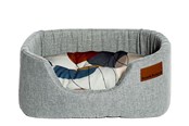 Hunde - Danish Design Colour Block Silver Lux Slumber Bett S - d01920