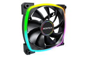 Gehäuselüfter - Montech AX140 PWM BK - Gehäuselüfter - 140mm - Schwarz mit RGB LED - 28 dBA - AX140 PWM BK