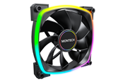 Gehäuselüfter - Montech RX140 PWM BK - Reverse - Gehäuselüfter - 140mm - Schwarz mit RGB LED - 28 dBA - RX140 PWM BK