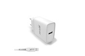 Handys - Adapter und Ladegeräte - GEAR Charger 220V 1xUSB 2.4A White Lightning cable 1m MFI C89 - 665093
