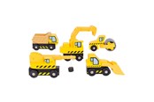 Holzspielzeug - Bigjigs Wooden Work Vehicles 5pcs. - BJT065