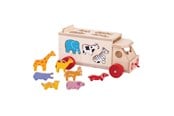 Baby Spielzeug - Bigjigs Wooden Shape Box Truck 11dlg. - BJ300