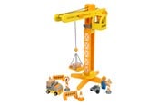Spielzeugauto - Small Foot - Wooden Crane Construction Site with Accessories 14dlg. - 12007