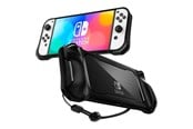 Gaming Zubehör - Spigen Rugged Armor - black - Nintendo Switch OLED - Deckung - Nintendo Switch OLED - ACS04020