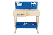 Figuren - Small Foot - Wooden Toy Workbench Blue with Accessories - 10839