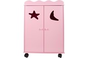 Puppen & Zubehör - Small Foot - Wooden Dolls Wardrobe Pink - 2880