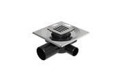 Entwässerungsprodukte - Unidrain Set 3 Square ClassicLine Column 10x10 Ø75 mm horizontal *DEMO* - 8023.0075