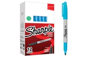 Utensilien zum Schreiben und Zeichnen - Sharpie Permanent Marker | Marker Stifte mit feiner Spitze | türkise permanente Tinte | 12 Stück Market Set - 2194215