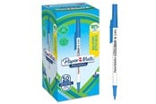 Utensilien zum Schreiben und Zeichnen - Paper Mate Kilometrico Kugelschreiber | lange Schreibdauer mit mittlerer Spitze (1,0 mm) | blaue Tinte | 80 % recyceltes Plastik | 50 Stück - 2187702