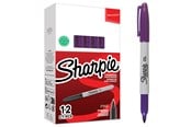Utensilien zum Schreiben und Zeichnen - Sharpie Permanent Marker | Marker Stifte mit feiner Spitze | lila permanente Tinte | 12 Stück Market Set - 2025034