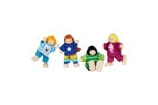 Dolls & Accessories - Goki Wooden Dollhouse Dolls Flexible Children 4 pcs. - 51499
