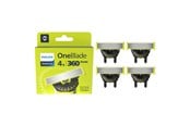 Rasierapparate - Philips Zubehör OneBlade QP440 - replacement blade 4 pcs - QP440/50