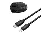 Handys - Adapter und Ladegeräte - CELLY ProPower car power adapter - ultra compact - 24 pin USB-C - 20 Watt - CCMINILIGHT