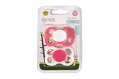 Babypflege - Barnets Favorit 2 pak luftsutter silikone 0-6 mdr. – Pink/Hvid - BF-10005-1