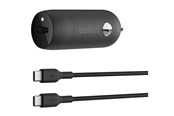 Handys - Adapter und Ladegeräte - Belkin BoostCharge 30W USB-C Car Charger + USB-C to USB-C cable - CCA004BT1MBK-B6