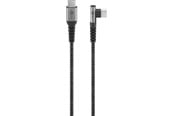 USB Kabel - Pro USB-C <-> USB-C - 90° - Sleeved - 1m - Grau - 64659
