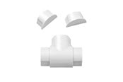 Kabelkanal / Kabelschlauch - D-LINE Adapter Kit 50x25mm 3 Pieces White - AVAP5025W