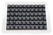 Tastaturen - Ducky Blank - 132 Keycap Set - Cherry Profile - *DEMO* - DCA132-NNBLBCHPU1