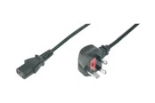 Stromkabel (Intern) - DIGITUS power cable - power IEC 60320 C13 to BS 1363 - 1.8 m - AK-440107-018-S