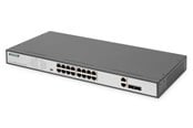 Switches - DIGITUS DN-95342-1 - switch - 19 inches af/at - 16 ports - unmanaged - rack-mountable - DN-95342-1