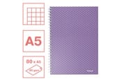 Blöcke, Formulare und Notizbücher - Esselte Colour'Breeze A5 Collegeblock kariert, Spiralbindung Lavendel - 628469