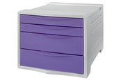 Archivierung und Aufbewahrung - Esselte  Colour'Breeze Schubladenset (4 Schubladen) Lavendel - 628458