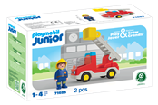 Playmobil - Playmobil 1.2.3 - Junior Feuerwehrauto mit Leiter - 71683