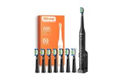 Elektrische Zahnbürsten - Bitvae Elektrische Zahnbürste Sonic toothbrush with tips set and travel case D2 (black) - D2 Black