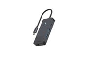 USB-Hubs - RAPOO Multiport USB-C UCM-2001 4-i-1 USB-C-Adapter USB-Hubs - 4 - Schwarz - 11409
