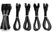 Stromkabel (Intern) - DUTZO Sleeved Power Extention Cable Kit (v2) - Schwarz / Grau - DSC-PCEV230CMBG