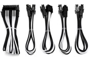 DUTZO Sleeved Power Extention Cable Kit (v2) - Schwarz / Weiß