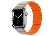 Smartwatch - Accessories - Lippa Apple Watch Magnetic Silicone Strap 42/44/45/49 - Gray / Orange - LPAW113