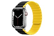 Smartwatch - Accessories - Lippa Apple Watch Magnetic Silicone Strap 38/40/41 - Black/Yellow - LPAW080