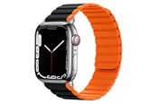 Smartwatch - Accessories - Lippa Apple Watch Magnetic Silicone Strap 38/40/41 - Black/Orange - LPAW077